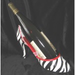 High Heel Shoe Wine Bottle Holder - Zebra 